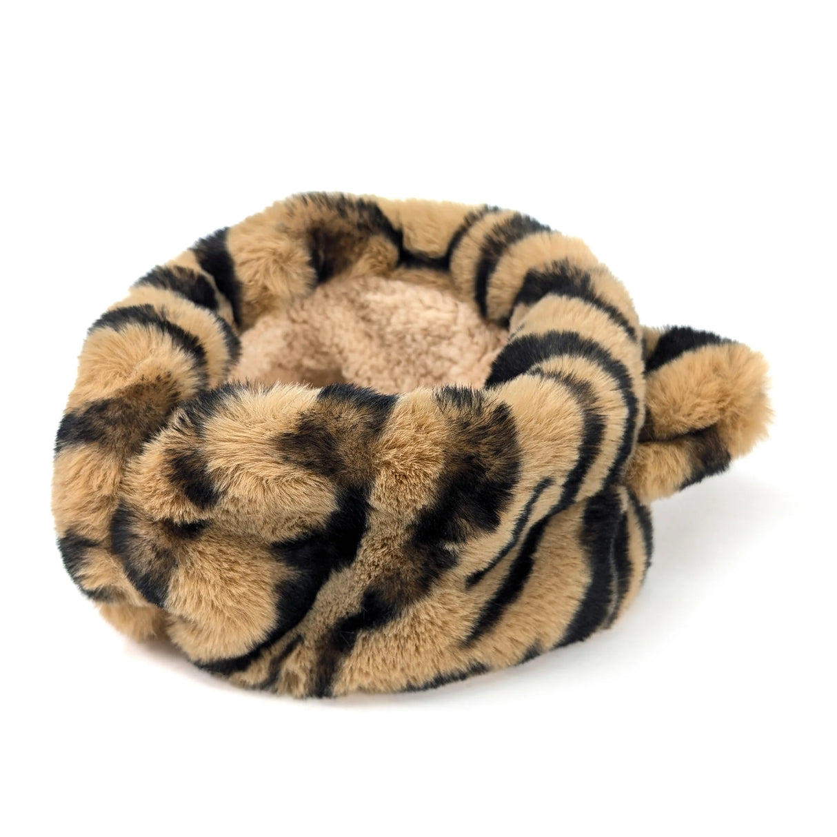 Black Ginger Tiger Print Head Band Ear Muffs - 800-680