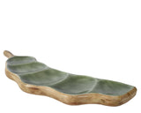 Kaemingk 40cm Mangowood Beans Decorative Plate