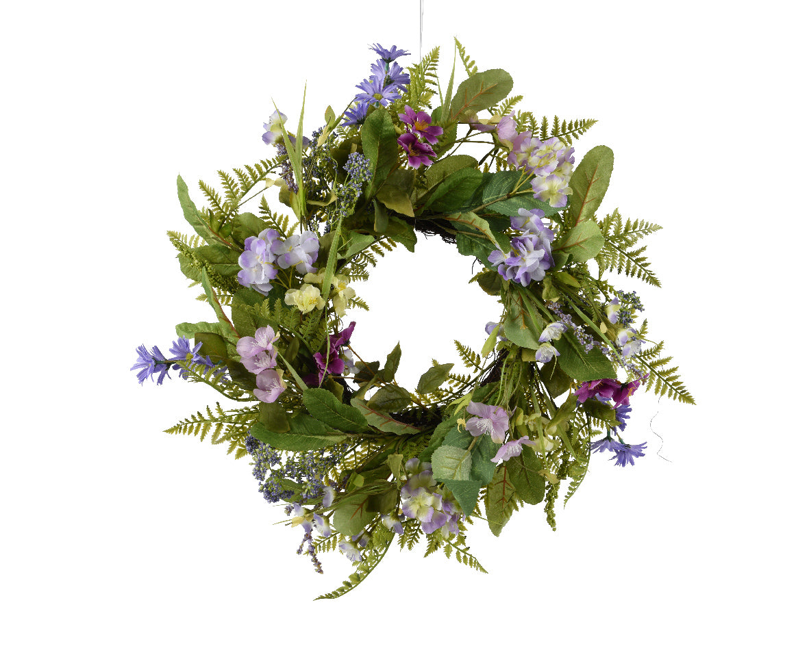 Kaemingk 55cm Spring Floral Wreath – Old Railway Line Garden Centre