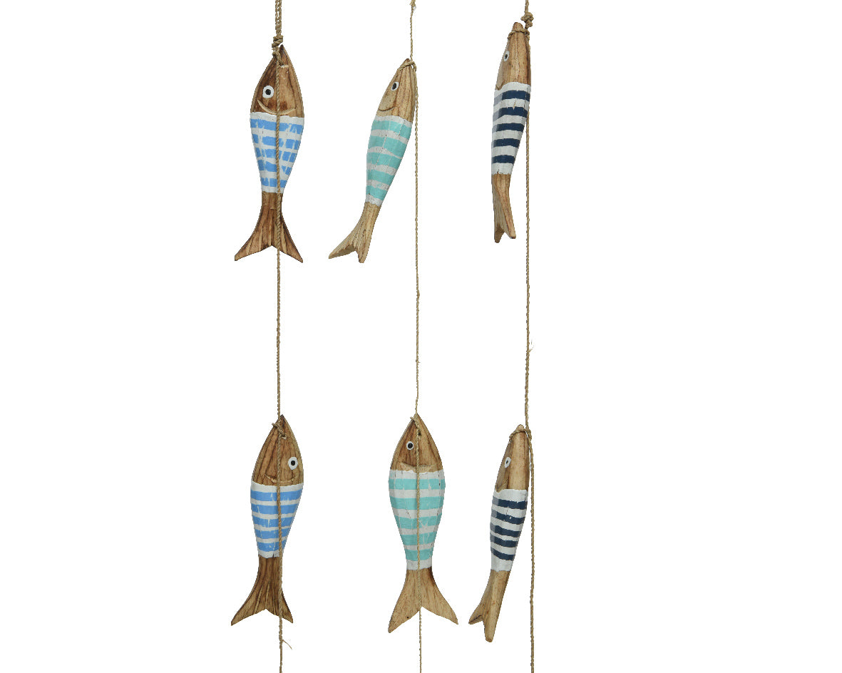 Kaemingk 100cm Albesia Wooden Fish Wall Decor - (Choice of 3)