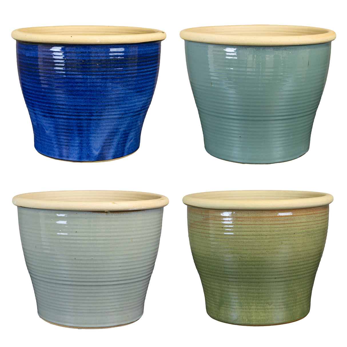Mims 22cm Ring Glazed Plant Pot - (Choice of 4)