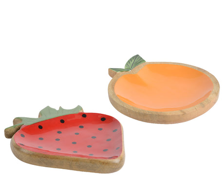 Kaemingk 25cm Fruit Enamel Decorative Plate (Chocie of 2)