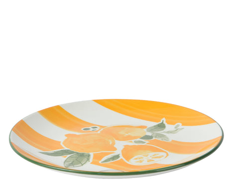 Kaemingk 20cm Lemon Pattern Breakfast Plate
