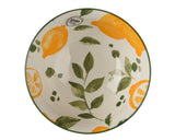 Kaemingk 16cm Porcelain Round Bowl with Pad Printing Lemon Pattern