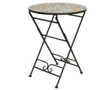 Decoris Braga 2-Seater Round Mosaic Tile Iron Bistro Set