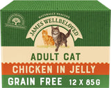 James Wellbeloved 85g Grain Free Chicken Pouches Adult Wet Cat Food 12pk