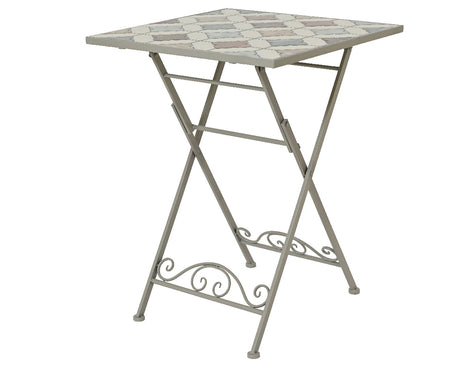 Decoris Marrakech 2-Seater Square Mosaic Stone Iron Bistro Set