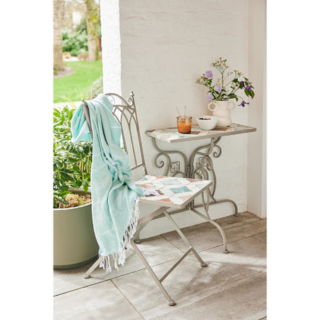 Decoris Marrakech 2-Seater Square Mosaic Stone Iron Bistro Set