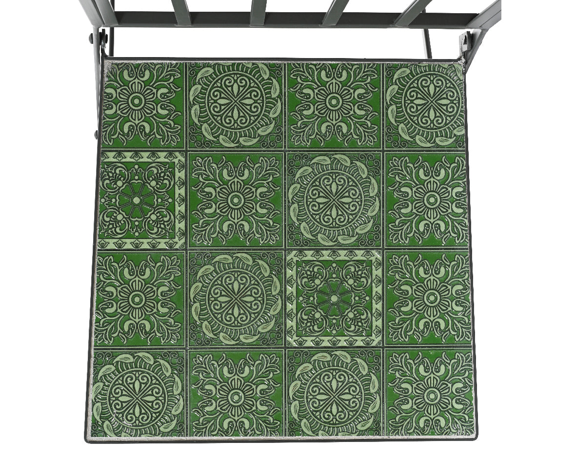 Decoris Averio 2-Seater Square Mosaic Stone Iron Bistro Set