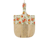 Kaemingk 25cm Peach Design Mangowood with Foodsafe Laquer Decorative Plate