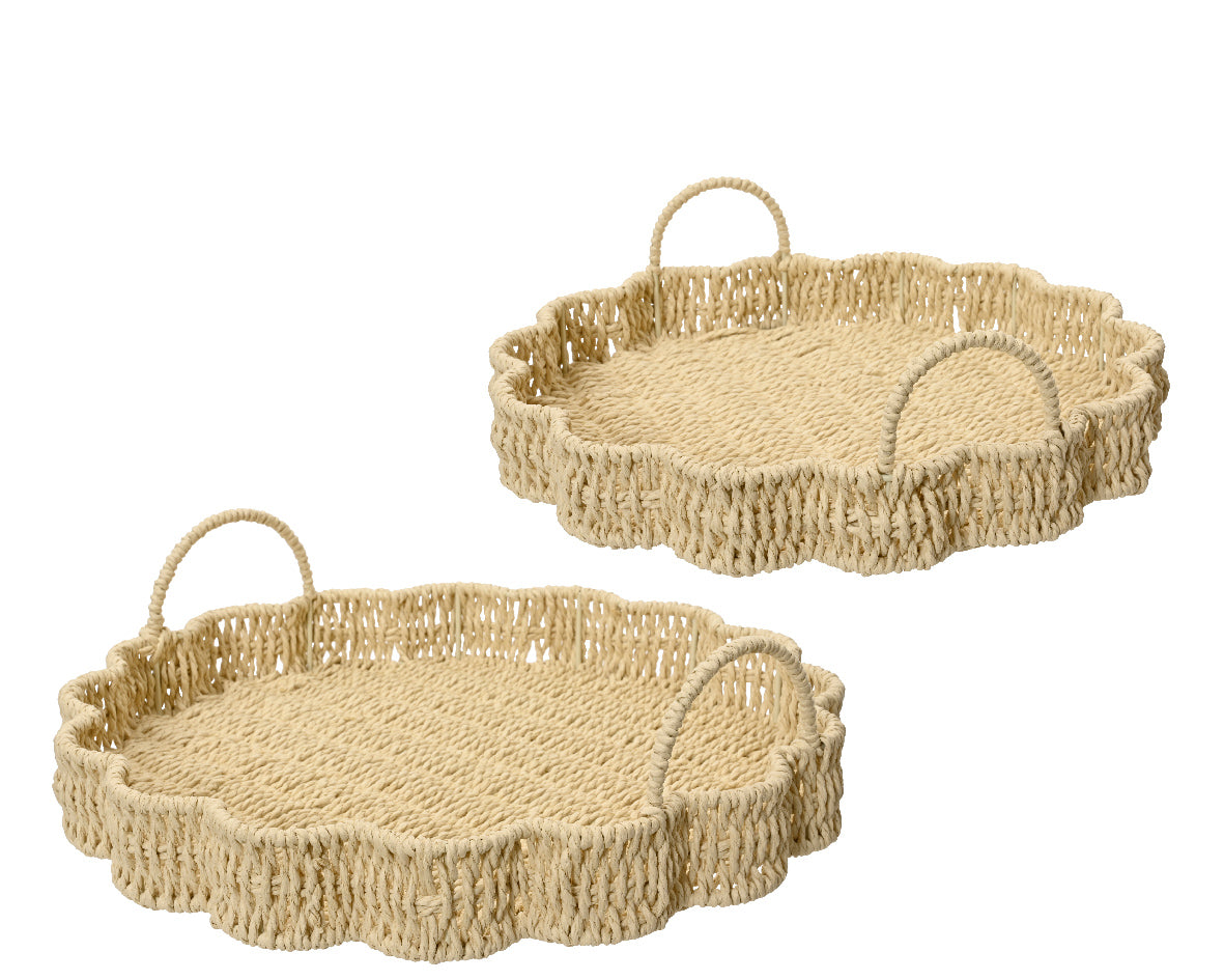 Kaemingk 40cm Paper Rope Flower Tray - Large