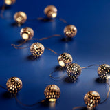Lumineo 12 Micro LED Moroccan Balls String Lights (Choice of 4) (1.1m)