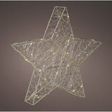 Lumineo 30cm Warm White Micro LED Silver Wire Star