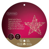 Lumineo 30cm Warm White Micro LED Silver Wire Star