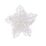 Decoris 23cm White Poinsettia