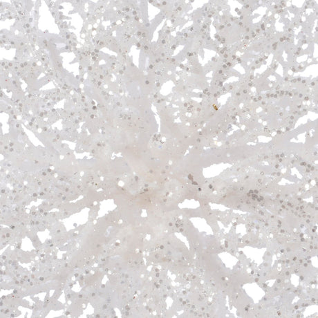 Decoris 23cm White Poinsettia