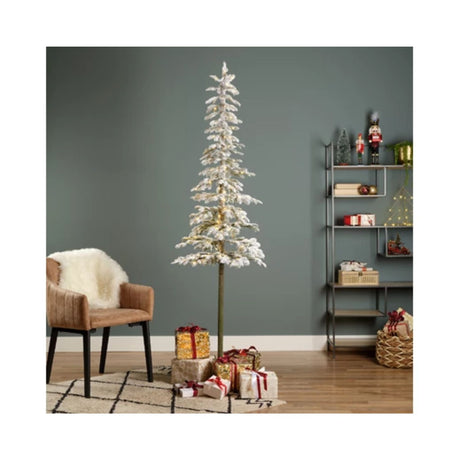 Everlands 180cm (6ft) Green and White Alpine Fir Micro LED Tree