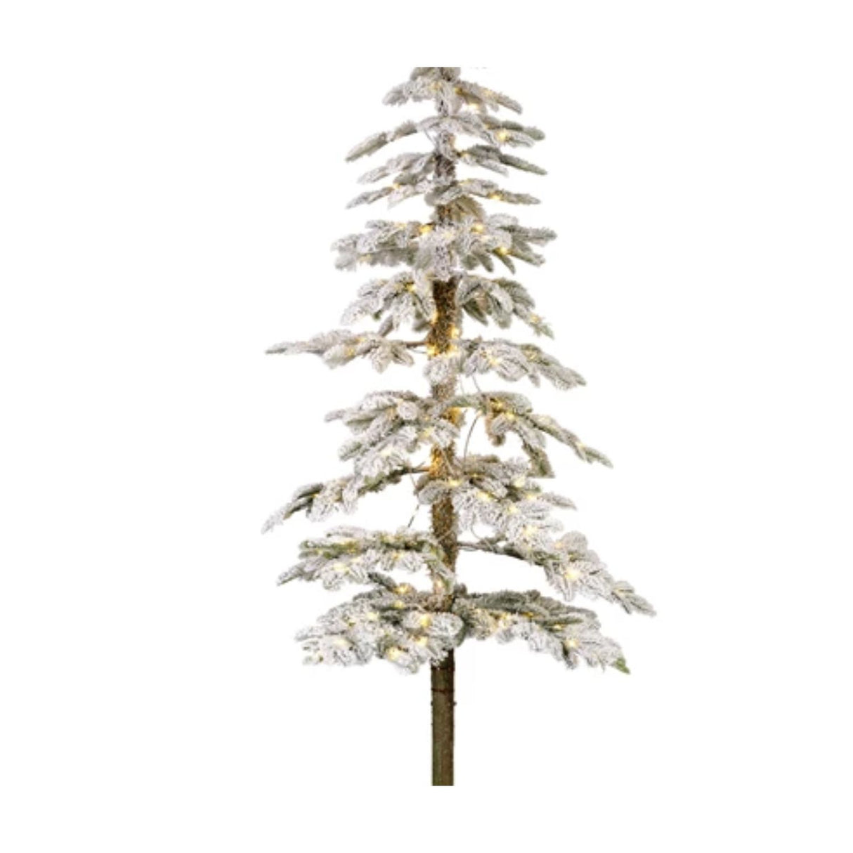 Everlands 180cm (6ft) Green and White Alpine Fir Micro LED Tree