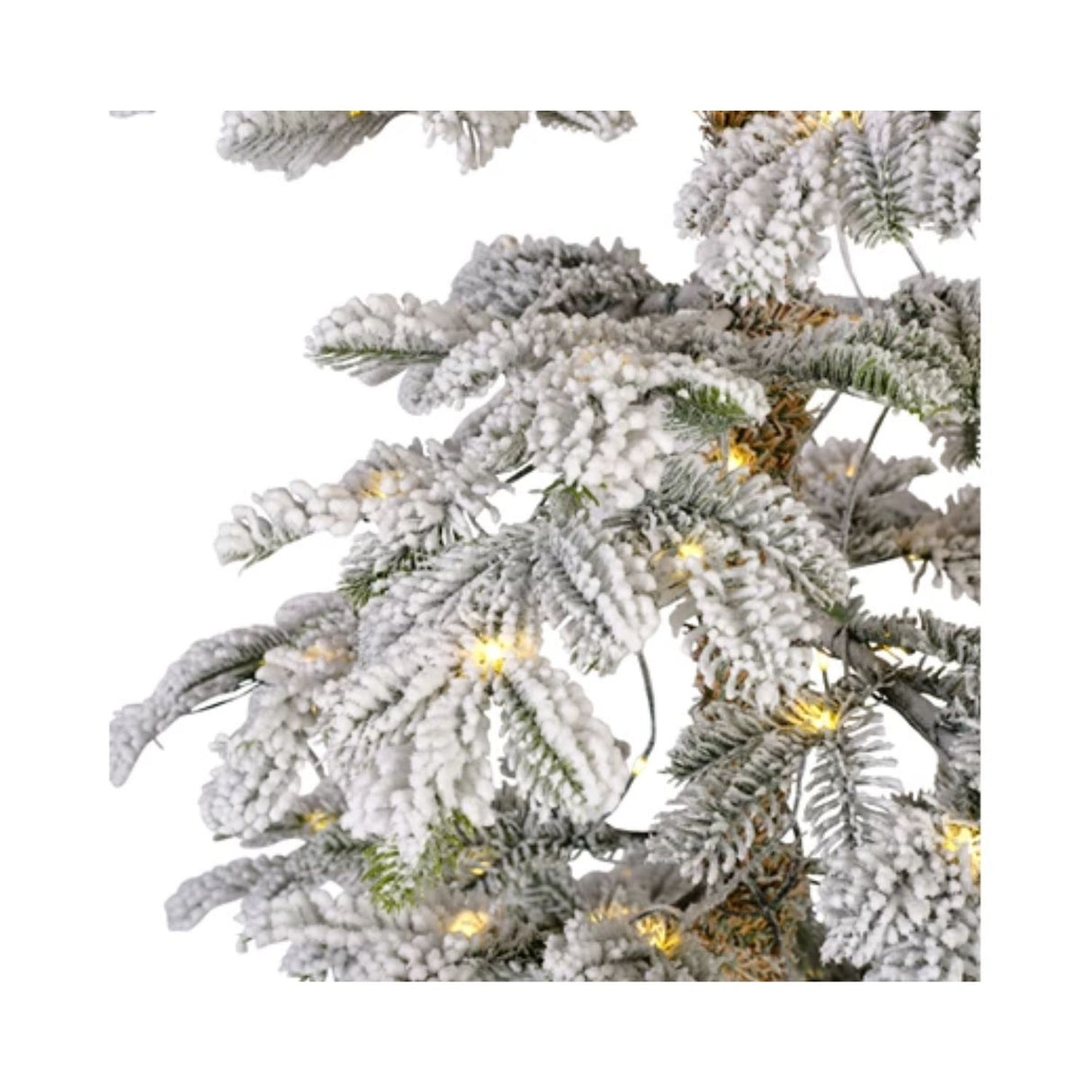 Everlands 180cm (6ft) Green and White Alpine Fir Micro LED Tree