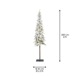 Everlands 180cm (6ft) Green and White Alpine Fir Micro LED Tree