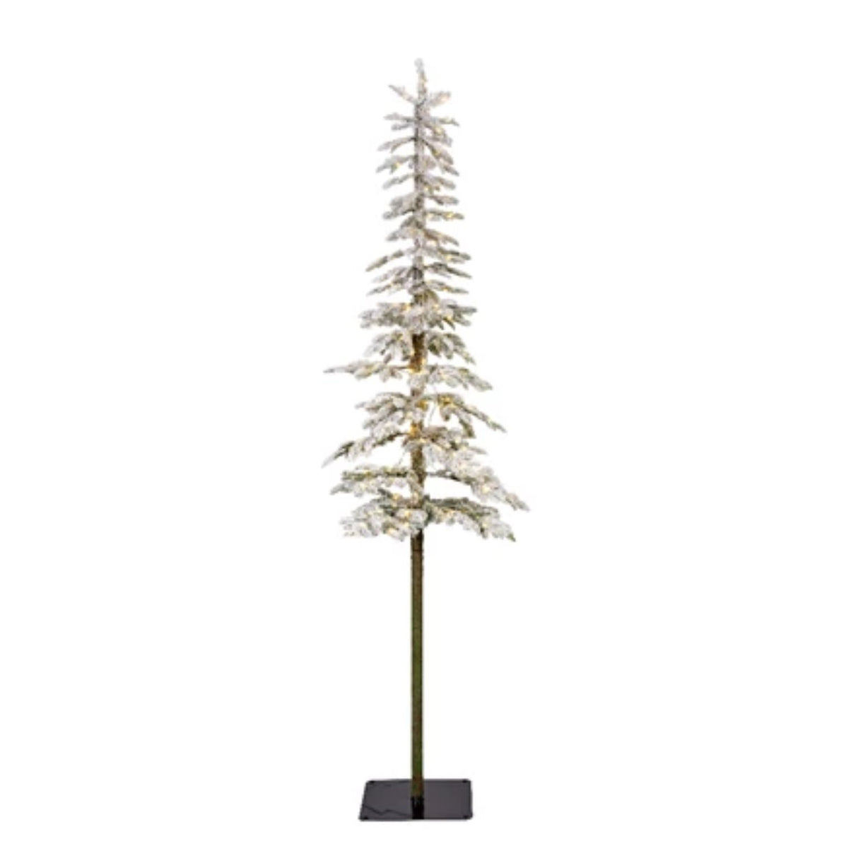 Everlands 180cm (6ft) Green and White Alpine Fir Micro LED Tree