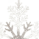 Decoris 21cm White Plastic Snowflake Hanging Christmas Decoration