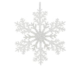 Decoris 21cm White Plastic Snowflake Hanging Christmas Decoration