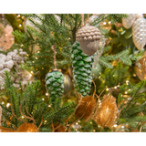 Decoris Glass Green Pinecone Pack of 2 (Choice of 3)