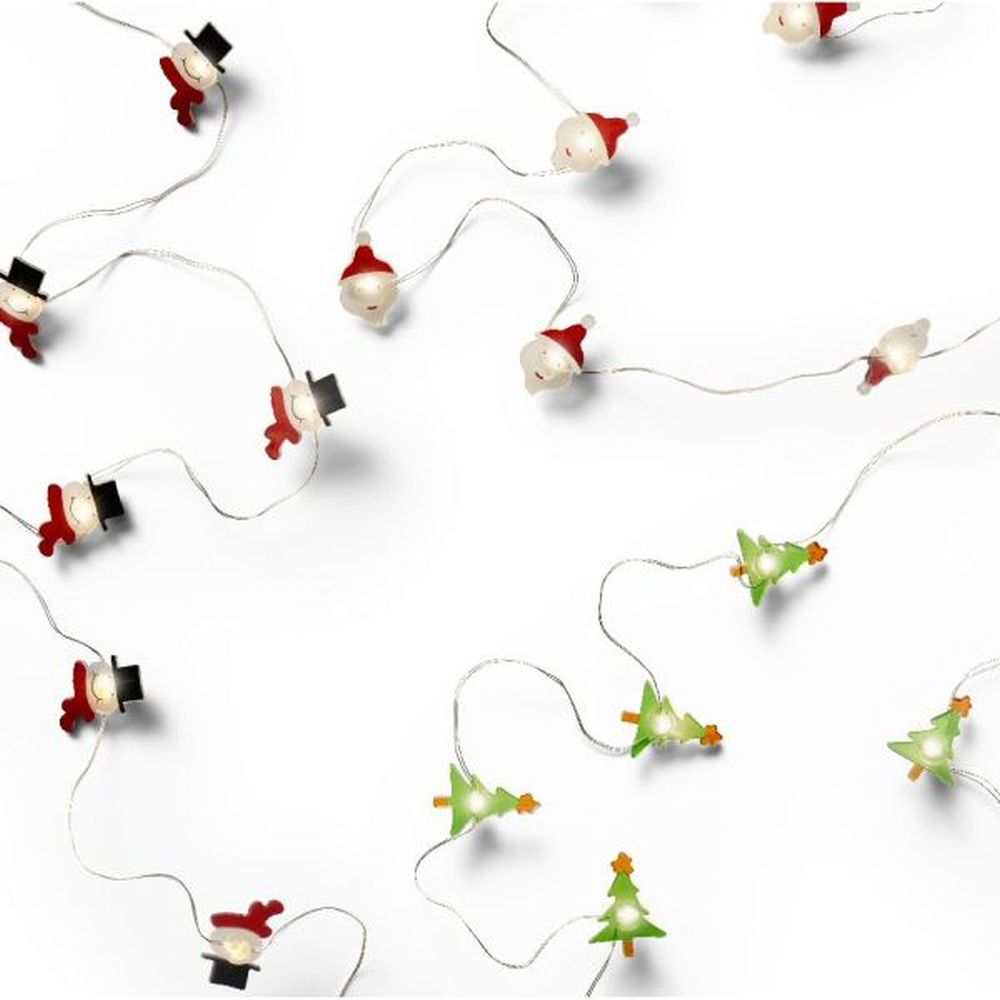 Lumineo 20 Warm White Micro LED Christmas Character String Lights (Choice of 3) (1.9m)