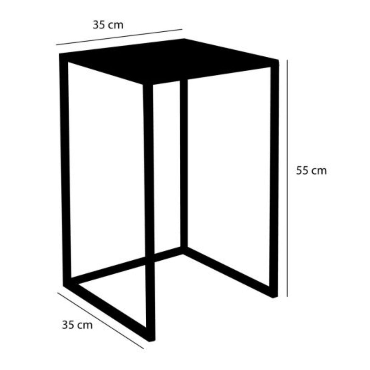 Mica Decorations 55cm Black GOA Side Table