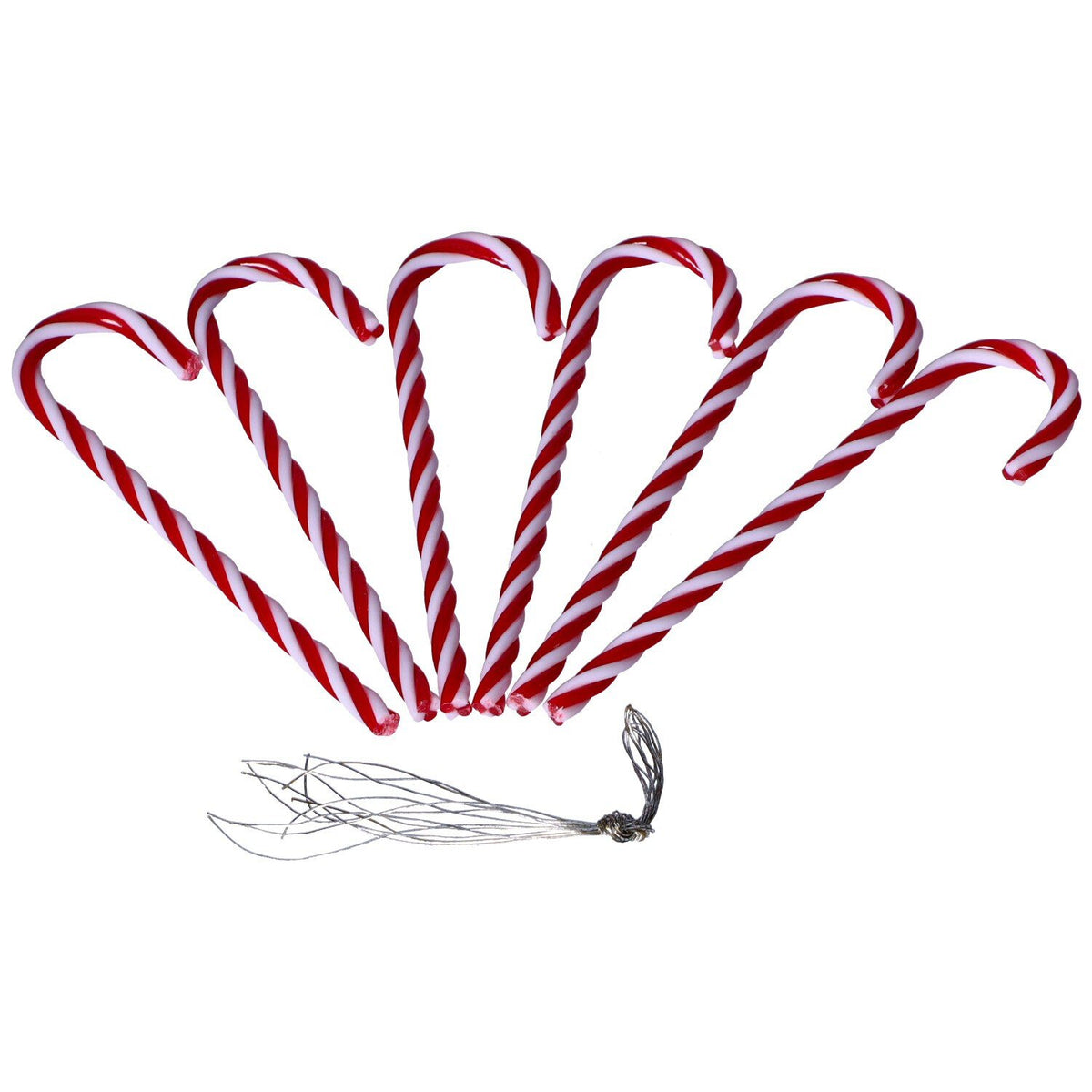 Decoris 6 Red & White Candy Sticks