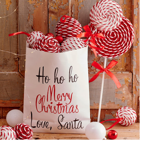 Decoris 36cm Red & White Glitter Lollipop Decoration (Choice of 2)