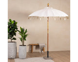 Decoris 2m Cotton Parasol With Gold Metal Ornaments