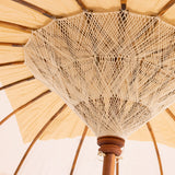 Decoris 2m Cotton Parasol With Gold Metal Ornaments