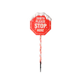 Lumineo 81cm LED stake light plastic Santa Stop Here