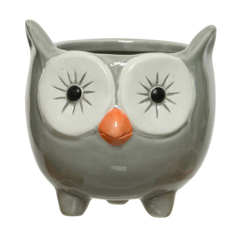Decoris 9cm Glazed Dolomite Animal Planter (Choice of 4)