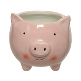 Decoris 9cm Glazed Dolomite Animal Planter (Choice of 4)