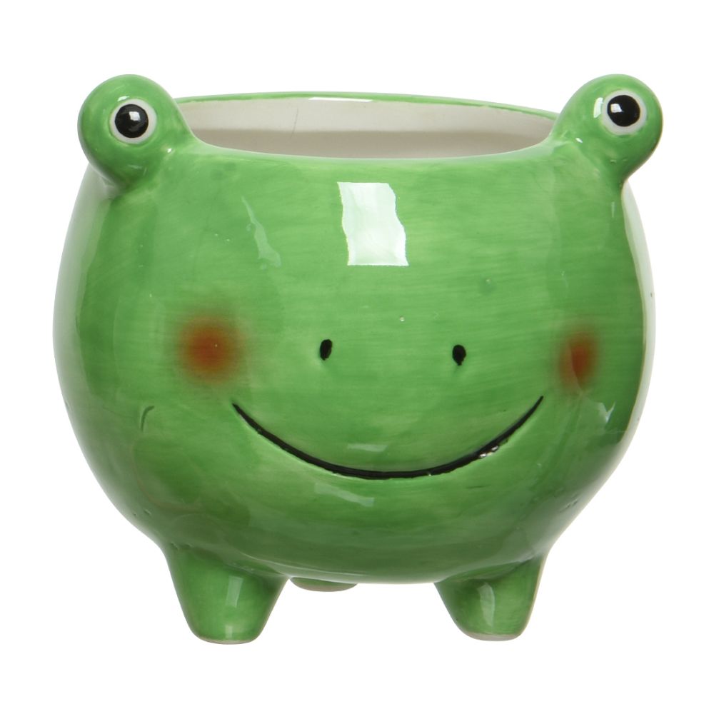 Decoris 9cm Glazed Dolomite Animal Planter (Choice of 4)