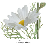Decoris 180cm White Artificial Daisy Garland