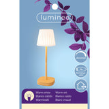 Lumineo 34.5cm Warm White LED Round Table Lamp