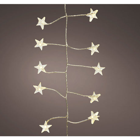 Lumineo 100 Warm White LED Star Micro Wire Battery Compact Lights (1.2m)