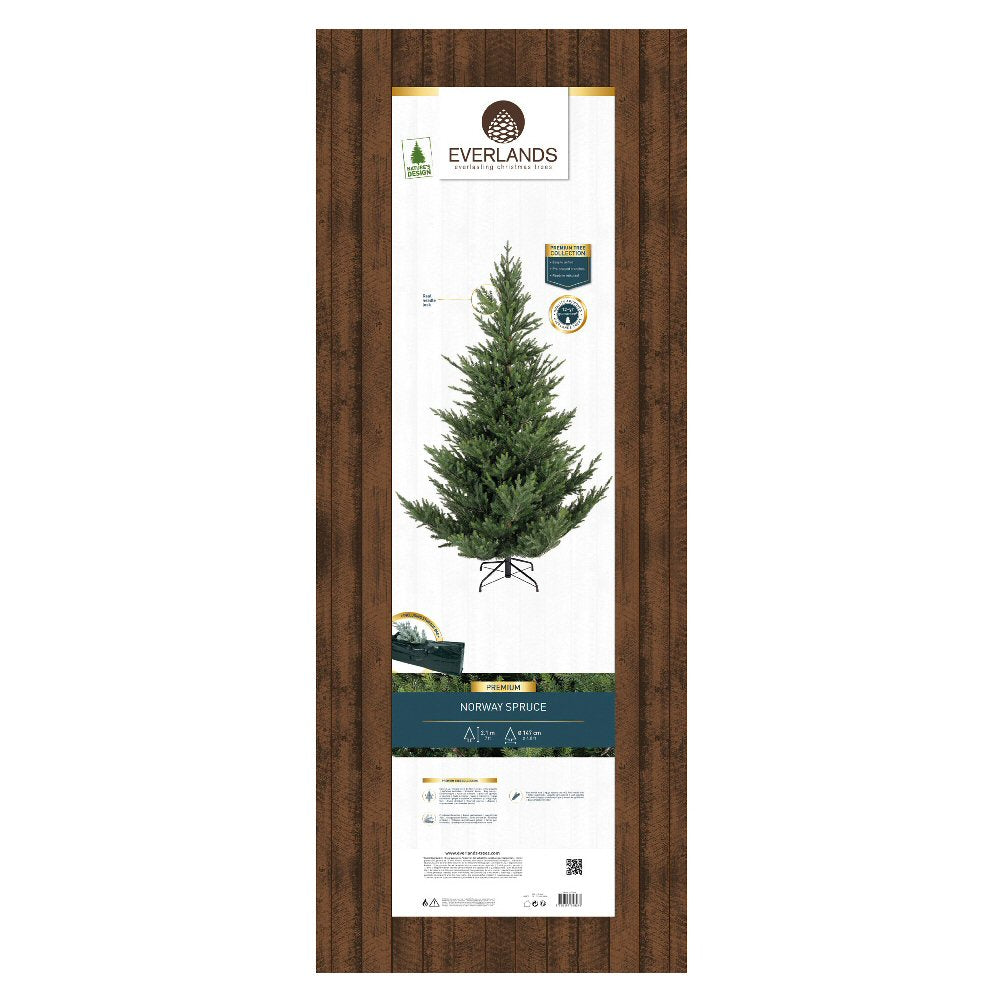 Everlands 2.1m (7ft) Norway Spruce Artificial Christmas Tree