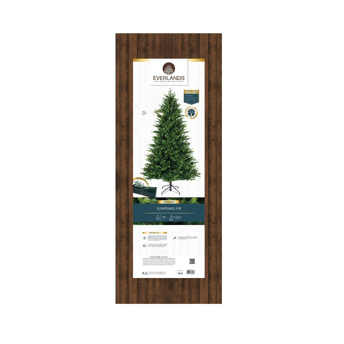 Everlands 1.8m (6ft) Sunpeaks Fir Artificial Christmas Tree