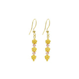 Rosie Fox Strawberry Quartz Gemstone Daisy Long Earrings