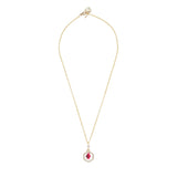 Rosie Fox Strawberry Quartz Gemstone Flower Chain Necklace