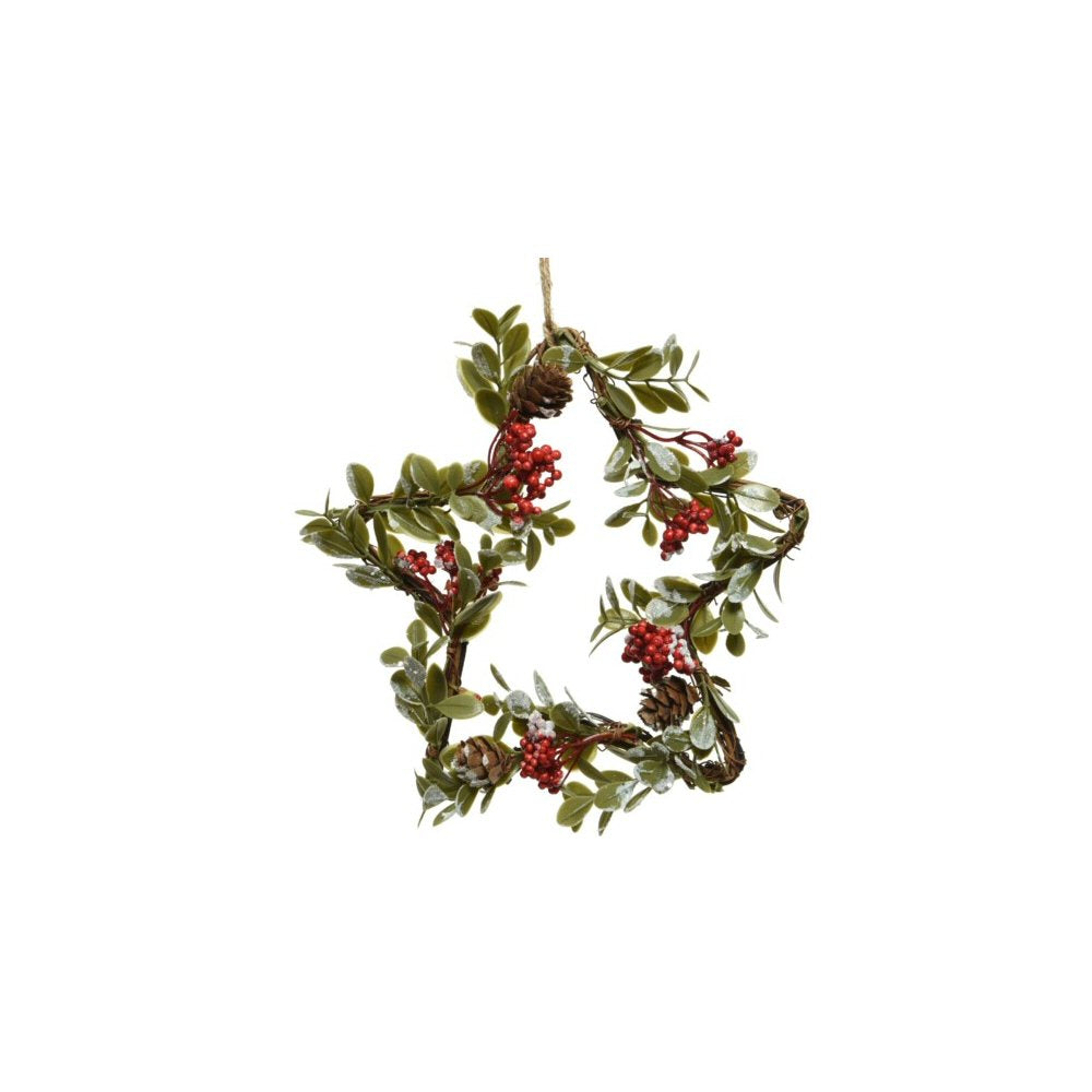 Decoris 16cm Twig & Berry Star Decoration