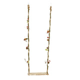 Decoris 140cm Birchwood Acorn Swing Chair Decoration