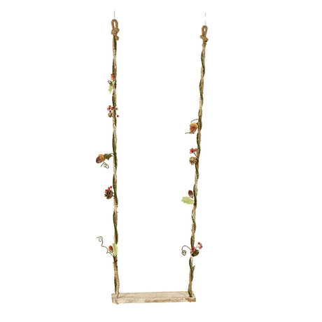 Decoris 140cm Birchwood Acorn Swing Chair Decoration
