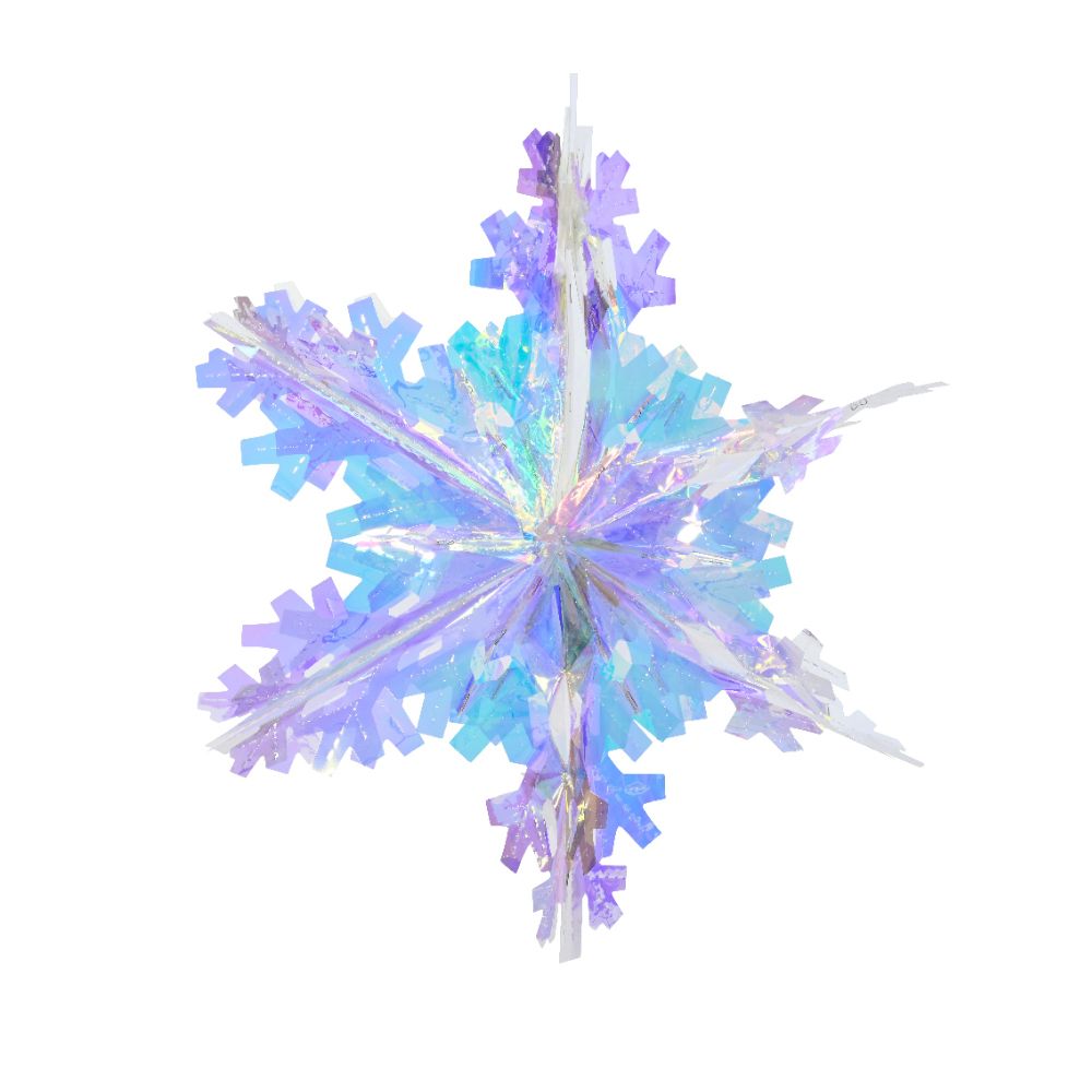 Decoris 50cm Snowflake Hanging Decoration - Iridescent