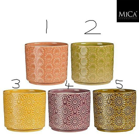 Mica Decorations 14cm Youp Glazed Leaf Pots (Choice of 5) 1 Supplied